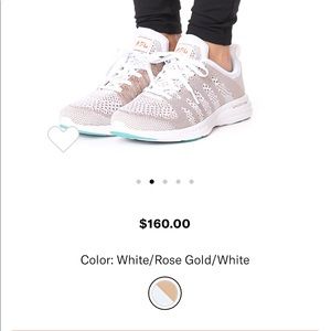 APL white/rose gold sneakers Sz 8
